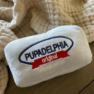 Dog Toy- Pupadelphia Cream Cheese Plush Toy